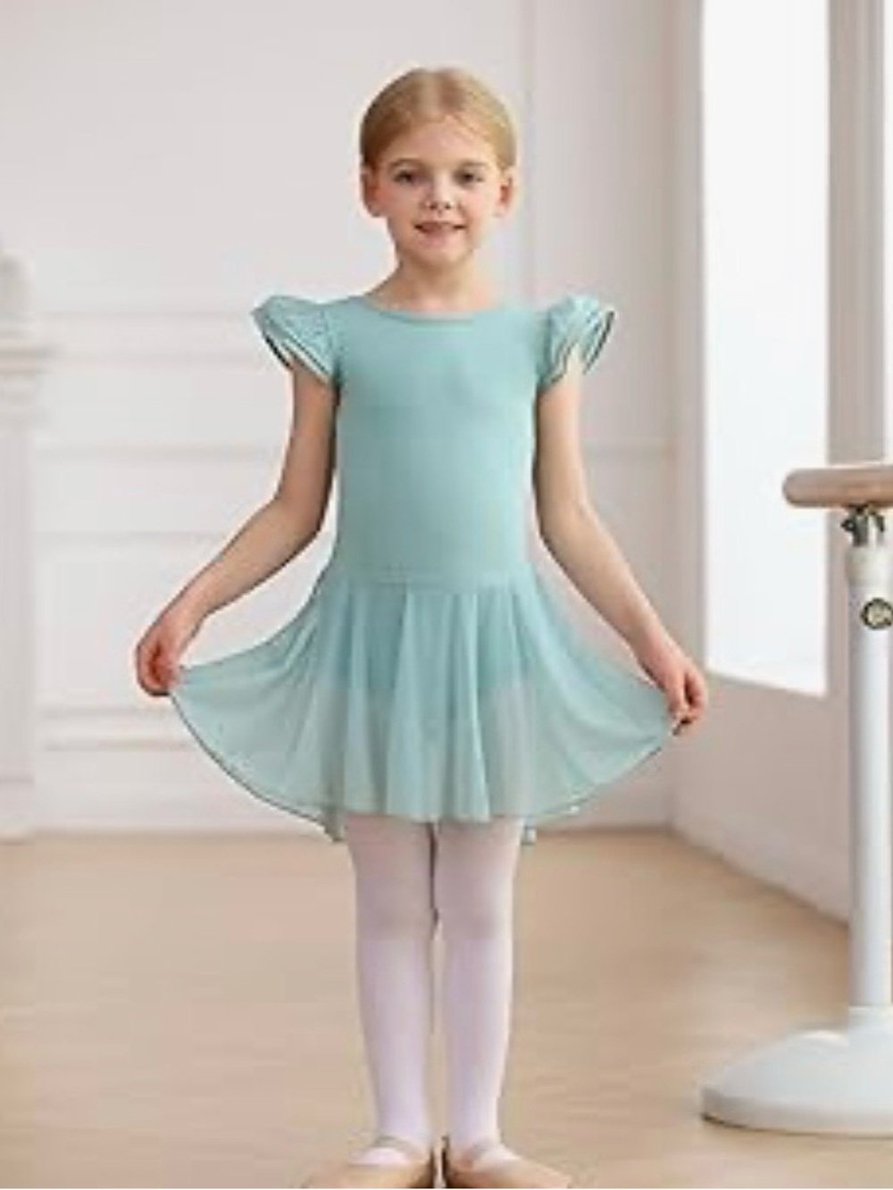 Girls Light Teagreen Ballet Dress Costume - Kids Dancewear